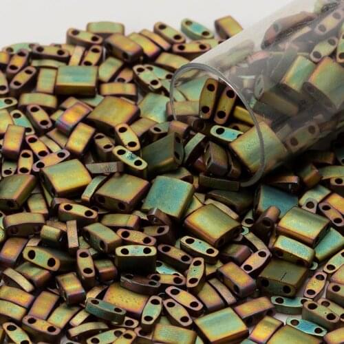 Taidian Japan Miyuki Tila Glass Beads Red Color Handmade Jewelry Western Style 3/5grams TL QTL HTL Mix