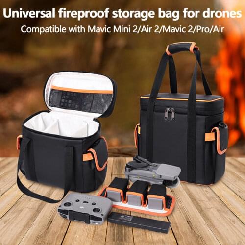 BRDRC Universal Portable Fireproof Storage Shoulder Bag for Mavic Mini2 Air2 Mavic2 Pro Air Drone Accessories