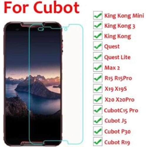 Tempered Glass For Cubot King Kong Mini 2 Glass Cubot J5 J7 R15 C15 X20 Pro Max2 P30 X19S Quest Lite KingKong 3 Screen Protector