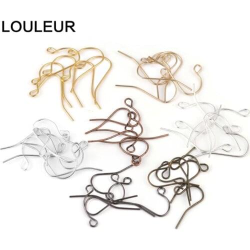 200pcs/lot 21x12mm Ear Hook Earring Hooks Findings Earrings Clasps Fittings DIY Jewelry Making Accessories Hook Earwire Jewelry