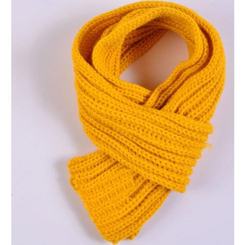 2020 Kids Winter Scarf Warm Knitted Bufanda Candy Solid Child Brand Echarpe Baby Shawls Wraps Christmas Gift Scarves