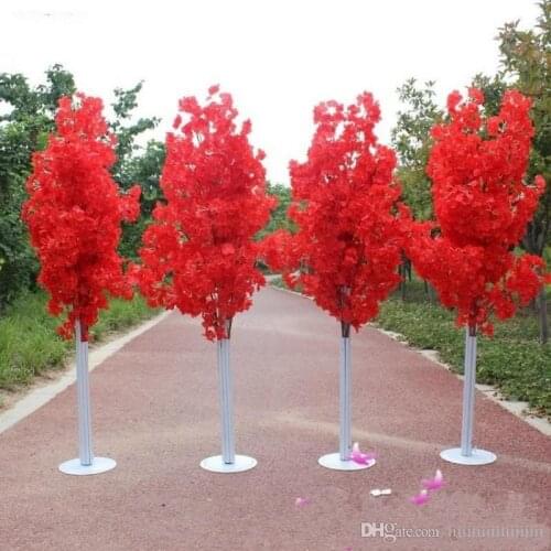 1.5M 5feet Height white Artificial Cherry Blossom Tree Roman Column Road Leads For Wedding Mall Opened Props