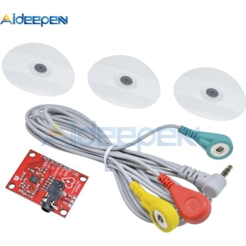 1 Set AD8232 ECG Measurement Pulse Heart ECG Monitoring Sensor Module For Arduino DIY Kit