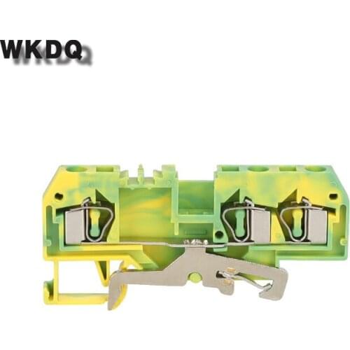 10pcs 281-687 Equivalent to wonkedq Ground Din Rail One in Two out Terminal Block PE With The Same Shape to Universal Connector