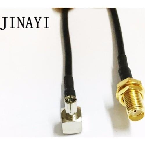 10PCS TS-9 ts9 male right angle SMA female RG174 3G ZTE Modem Cable Connector