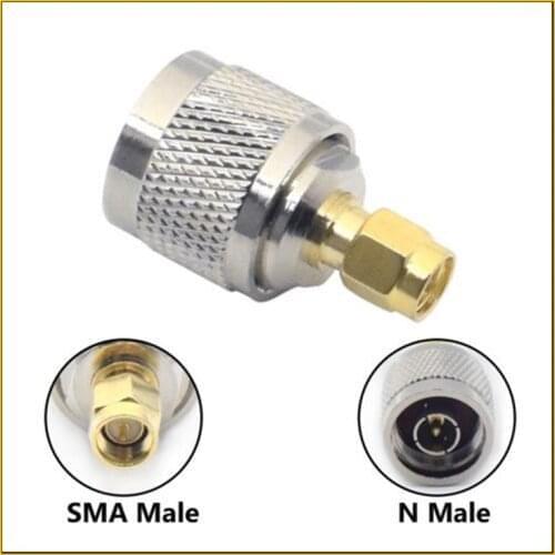 50PCS N Male Plug to SMA male pin Plug RF Coaxial Adapter Connector antenna adapter