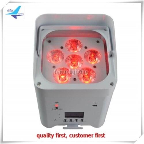 8 Pcs Flycase 2018 New 6x12 RGBWA UV 6 in1 Wifi Batery Powered Wireless Led Par Light Sound Active Dmx Led Uplight For Mobile Dj