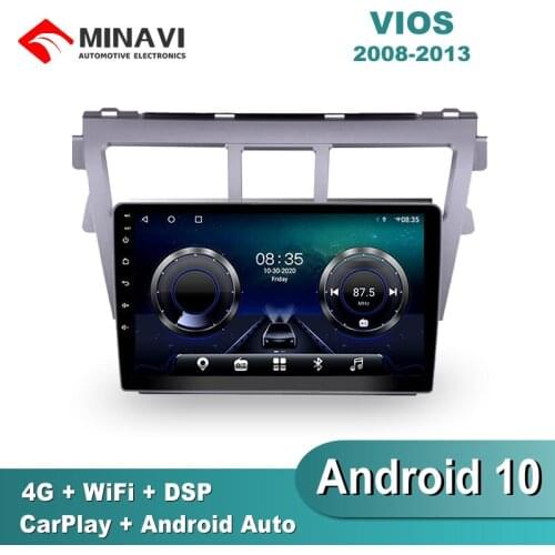 9'' IPS Android 9.0 TOYOTA VIOS 2008-2010/2011/2012/2013 Car Radio Multimedia GPS Navigation Navi Player Auto Stereo 2din WIFI