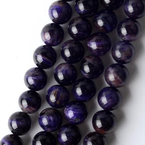 Natural Stone Beads Purple Tiger Eye Round Spacer Beads For Jewelry Making 6/8/10mm Mineral Stone For Bracelets 15‘’Strand