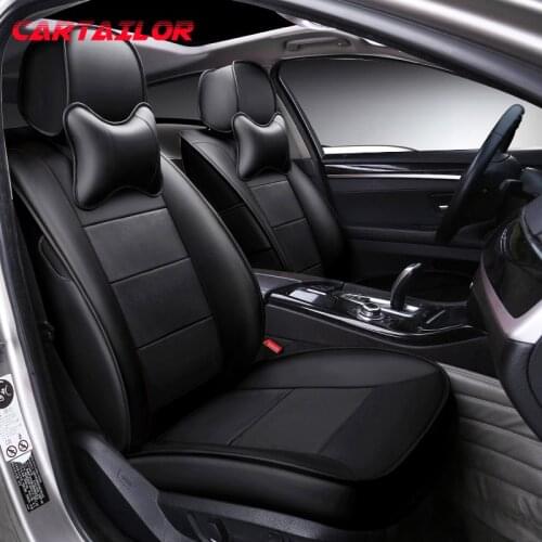 CARTAILOR Leather Car Seat Cover for Ford Ranger 2018 Car Accessories Set Automobiles Seat Covers & Supports Black Cars Supports