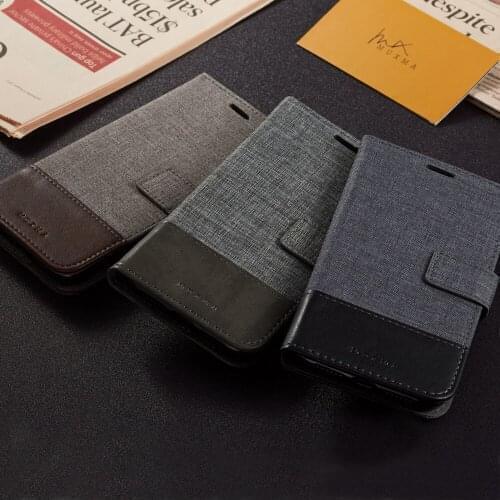 For OnePlus 8T Magnetic Canvas Cloth Wallet Flip Case Mobile Phone TPU Cover Stand Slim