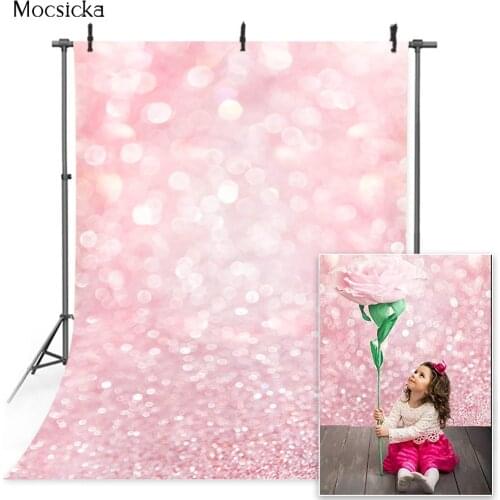 Blush Pink Bokeh Photography Backdrop Blurred White and Orange Scale Still Life Background for Professional Photo Booth Studio