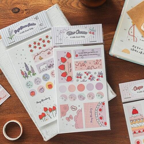 Twilight and paper adhesive paper today a little sweet series simple and fresh pattern hand account decorative stickers adhesive