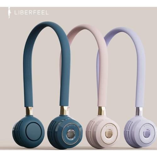 LIBERFEEL Bladeless Neck Fan Bladeless Fan 1600mAh With USB Rechargeable Portable Air Cooling Fan for Home Outdoor Sports