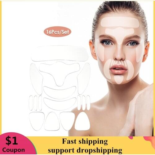 Reusable Silicone Wrinkle Removal Sticker Forehead Chest Neck Eye Sticker Pad Anti Aging Patch Face Lift Mask Smoothing Lines