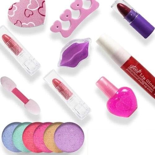 Princess Girl Butterfly Shape Make up Set Lipstick Eye Shadow Pretend Play Toy
