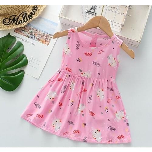 New Girl Sleeveless Dress Girls Summer Clothes Baby Girl Wedding Clothing 2021 Fashion Kids Party Fashionable Dresses