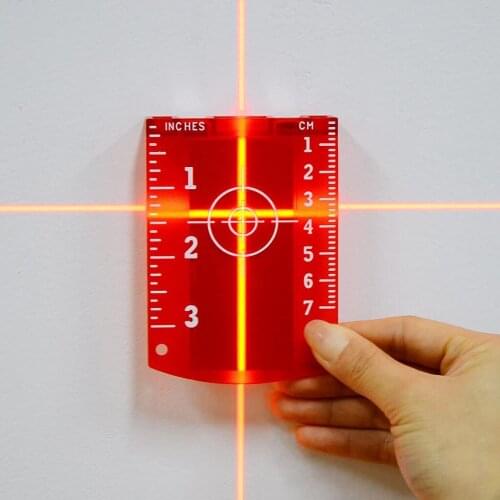 La-ser Card Plate for Red La-ser Level Magnetic Floor Plate with Stand Engineering Plastic Red/ Green