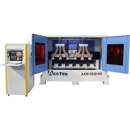 Professional Wood Mdf Plywood Carving Cnc Router Machine AKM5030-6H for Wood Racket