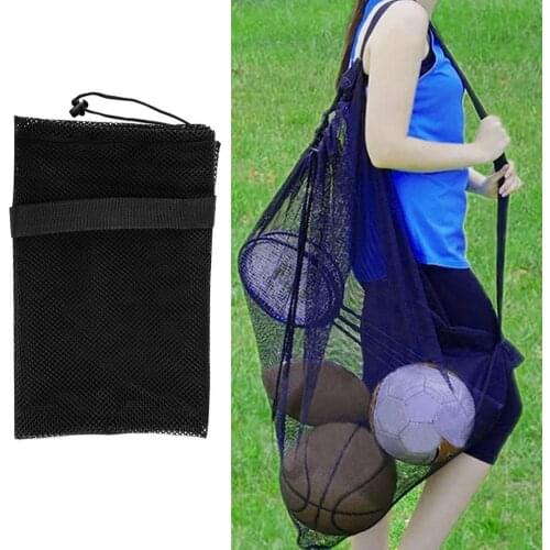 Mesh Bag Ball Thicker Large Capacity Drawstring Sport Equipment Basketball Soccer Sports Mesh Storage Bag for Kids futbol topu