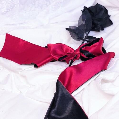 Silk Satin Eye Mask Sex Restraints Handcuffs Sexy Hot Erotic Flirt Blindfold Patch Cover Slave Erotic Accessories