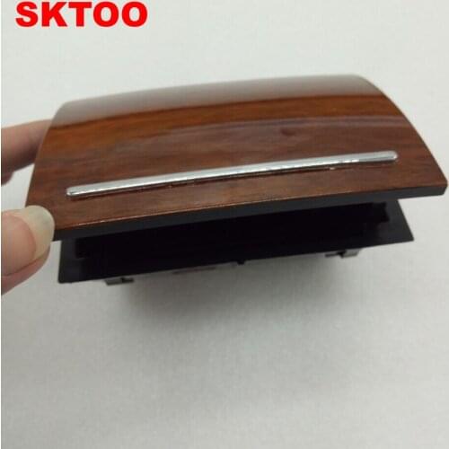 SKTOO for Vw passat drive link drive link ashtray armrest box the back of the ashtray cylinder cherry wood mesh OEM:3BD 857 961B