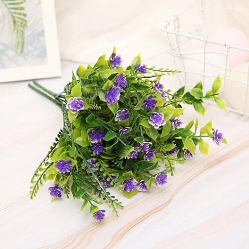 Plant Wall Gardening Supplies Decorative Plastic Eucalyptus Leaves Imitation Flowers