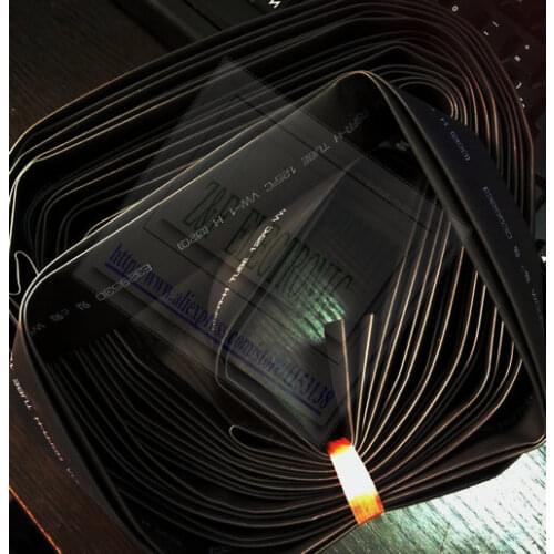 Ratio 2:1 Heat-shrinkable Tubings Black Green Yellow Red Blue White Transparent shrink tube 20mm insulation 10M/lot