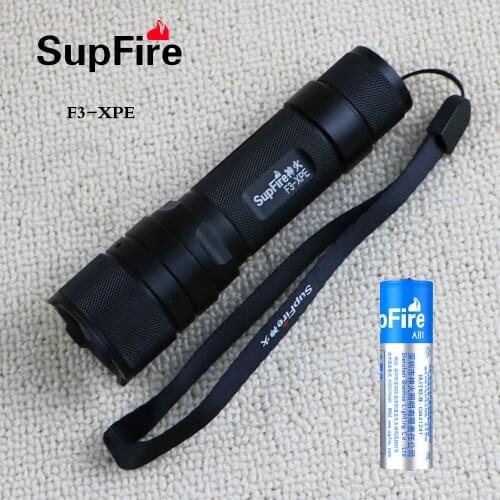 Supfire F3-XPE zoom LED mini flashlight 18650 rechargeable flashlight spotlight 2000lm retractable hand lamp