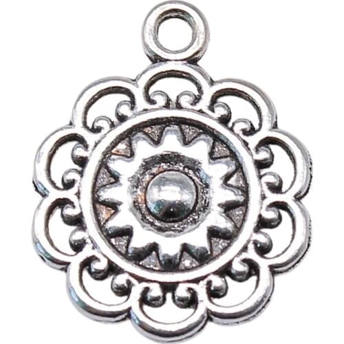 WYSIWYG 10pcs 2 Colors Antique Bronze Tone 25x21mm Motif Charms Pendant For Jewelry Making DIY Jewelry Findings