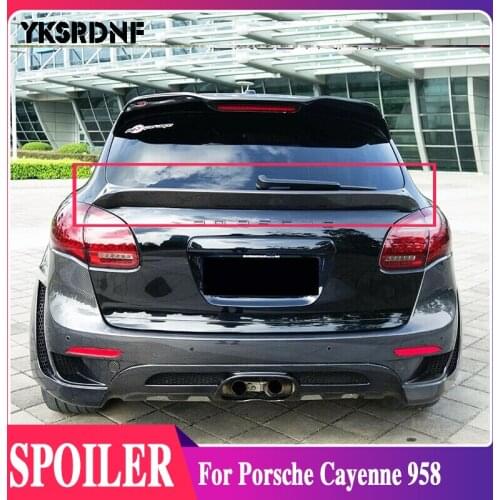 YKSRDNF Fit for Porsche Cayenne 11-14 carbon fiber rear spoiler rear wing