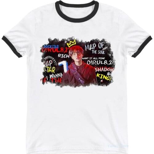 Korean Style Clothes Funny I'M The King Crown Graphic Print Agust D T-Shirt Women Summer Fashion Tops Tee Shirt Femme Tshirt