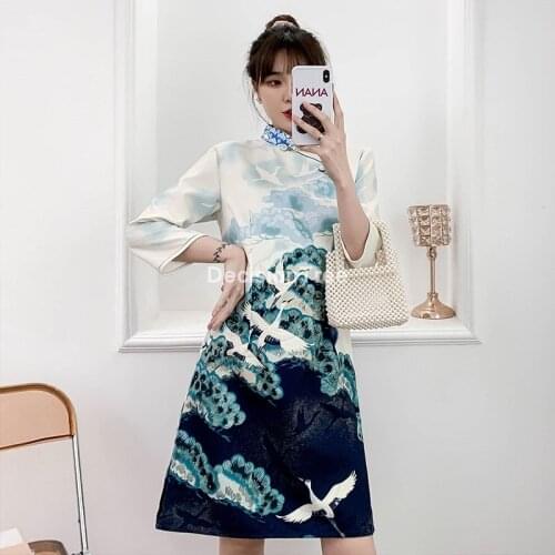 2021 women wedding bridesmaid dress lace qipao female elegant robe traditional mandarin collar chinese qipao cheongsam vestidos