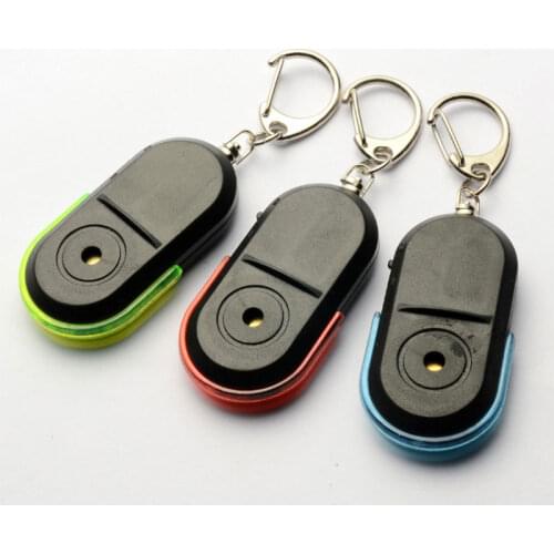 Whistle Sound LED Light Anti-Lost Alarm Key Finder Locator Keychain Device EIG88