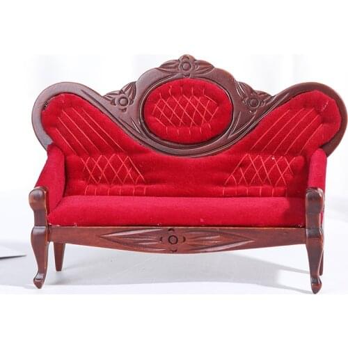 1:12 Miniature Soft Single Sofa For Dolls Mini Furniture Toys Doll House Pretend Play Toy For Girls Gift Children Decoration