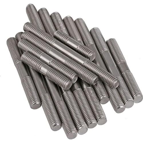 10PCS A2 Stainless Steel Dual Thread Screw M3 M4 Thread Bar / Rod / Stud Bolt Fastener