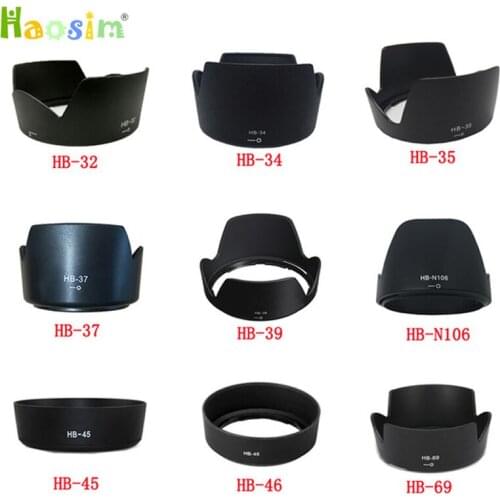 10pcs/lot HB-32 HB-34 HB-35 HB-37 HB-39 HB-N106 HB-45 HB-46 HB-69 camera Lens Hood for nikon lens camera