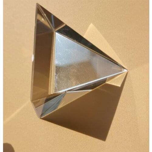 100mm High Quality Optical Glass Transparent Rainbow Rectangular Popularization Science Studying Student Pyramid Prism