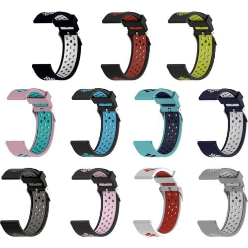 20MM Silicon Wristband Strap For Huami Amazfit Bip Bit GTR 42mm/Samsung Gear Sport Galaxy Watch/For Huawei Watch 2/Weloop band
