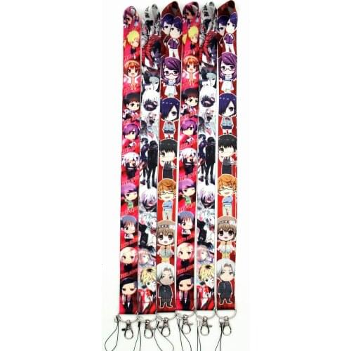 200 PCS Tokyo Ghoul Lanyard id badge holder keychain straps for mobile phone Wholesale&Free Shipping