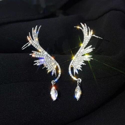 2021 Wholesale European and American Trendy Angel Wing Earrings Flying Eagle Wings Earrings Fashion Jewelry Korean Fashion
