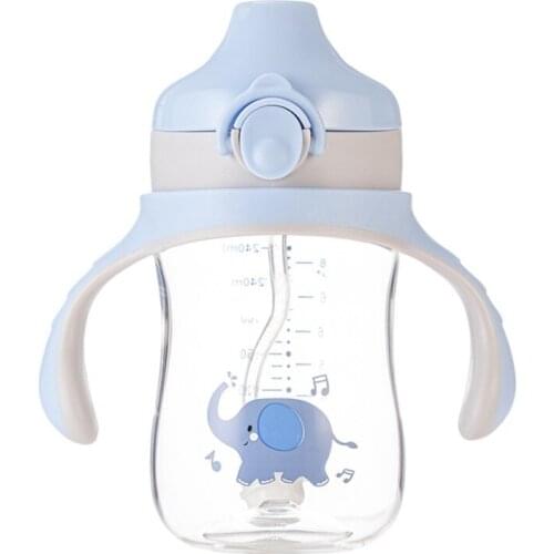 240ml Sippy Cup Leak-Proof Safety Duckbill Bottle Kids Baby Infant Training Drinking Bottles Cups Water Milk Bottle Soft Mouth