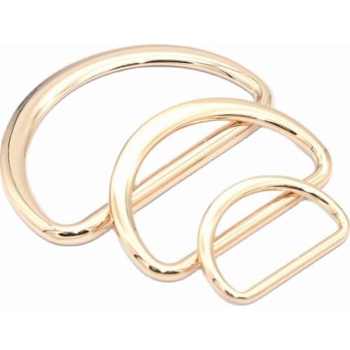 25-50mm Gold D Ring Findings Purse Ring Metal D-Ring Belt strap Buckles D bag clasp Handbag Hardware leather Finding Webbing