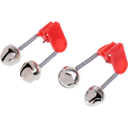 30pcs Night Fishing Tackle Rod Tip Lure Bite Alarm Double Bells Alerter Ring