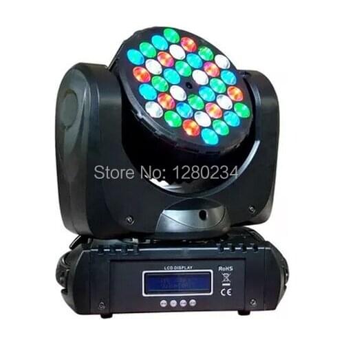 6pcs/lot Led moving head beam fixture 36X3w RGBW mini wash dmx stage lighting for bar ktv 12 channel