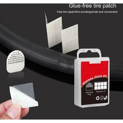 8Pcs Bike Tyre Patches Transparent Easy to Use Small Rubber Bond Well Super Glue Layer Bicycle Puncture for Repair maintenance