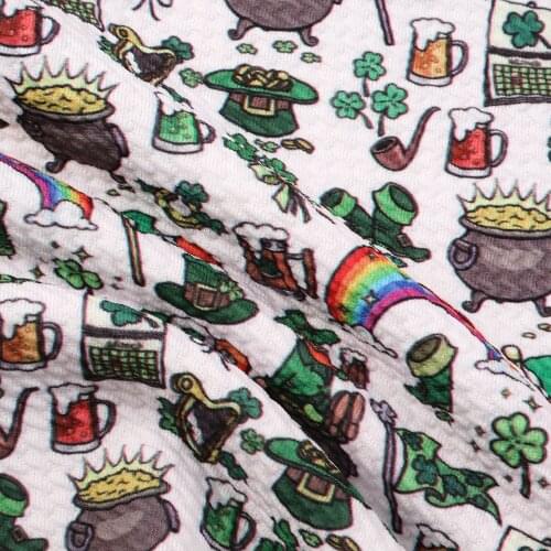 David accessories 50*145cm St Patricks Rainbow Bullet Textured Liverpool Fabric For Kids DIY Sewing Clothing Home Textile,c9866