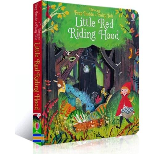 English Educational A Fairy Tale Little Red Riding Hood 3D Flap Picture Books Baby Children Reading Book