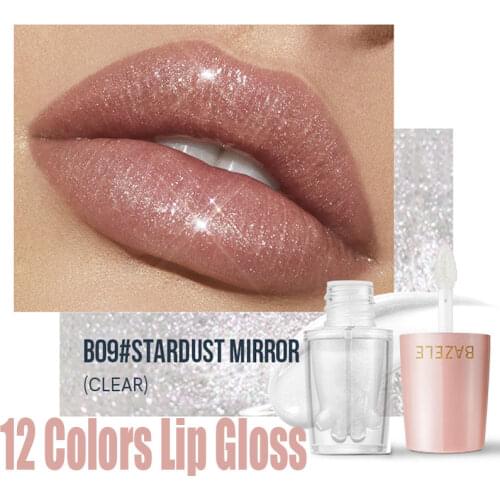 Glitter Lip Gloss 14 Colors Mirror Waterproof Long Lasting Non Sticky Shimmer Lip Lazed Easy To Wear Lips Makeup Tools
