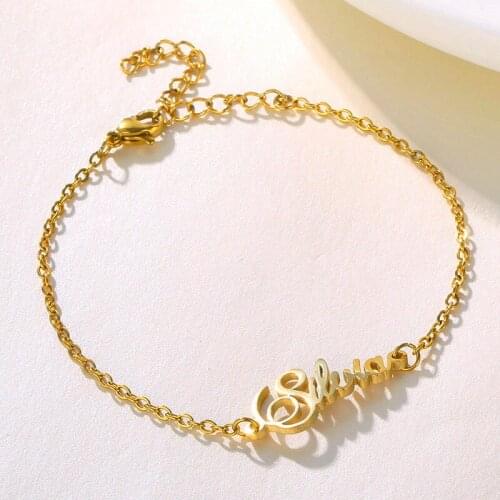 Custom Anklet Name Fashion Stainless Steel Chain Customized Nameplated Anklets for Womens Anklet Bracelet Summer Beach Foot Jew